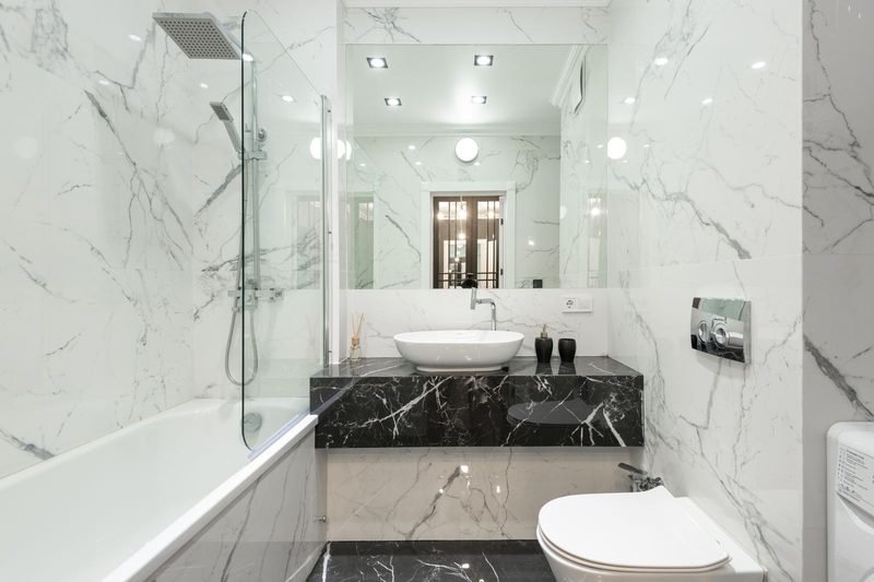 Modern remodeled bathroom