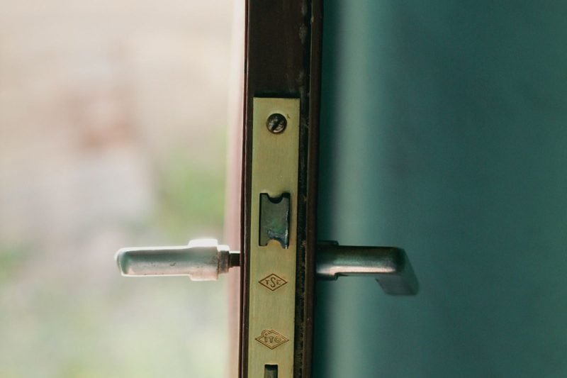 Locksmith installing smart door lock